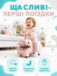 Детский толокар беговел каталка с тихими EVA-колесами 6 дюймов выдвижными подножками до 20 кг розовый 52×23×40 см (49676141) - изображение 8