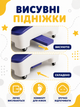 Детский толокар беговел каталка с тихими EVA-колесами 6 дюймов выдвижными подножками до 20 кг белый с синим 52×23×40 см (49676140) - изображение 5