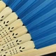 Віяло у східному стилі Ніжні квіти Блакитне - зображення 2