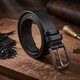 Ремень мужской из натуральной кожи Vintage leather-20708 126 см Черный - изображение 10