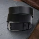 Ремень мужской из натуральной кожи Vintage leather-20706 131 см Черный - изображение 10