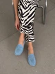 Жіночі лофери barefoot з перфорацією замшеві блакитні розмір 36 - зображення 9