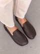 Жіночі лофери barefoot з перфорацією шкіряні коричневі розмір 37 - изображение 1