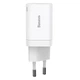 Мережевий зарядний пристрій Baseus Super Si Pro Quick Charger C+U 30W EU White - изображение 1