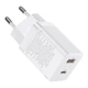 Мережевий зарядний пристрій Baseus Super Si Pro Quick Charger C+U 30W EU White - изображение 5