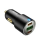 Автомобільний зарядний пристрій HOCO NZ6 PD45W 3-port(2C1A) car charger Black - зображення 5