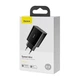 Мережевий зарядний пристрій Baseus Speed Mini Quick Charger 1C 20W EU Black - зображення 2