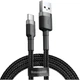 Кабель Baseus cafule Cable USB For Type-C 2A 3m Gray+Black - изображение 1