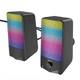 Комп'ютерна колонка Hoco DS14 RGB Rhythmic Spectrum desktop speaker AUX Mic 10W Black - зображення 2