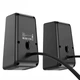 Комп'ютерна колонка Hoco DS14 RGB Rhythmic Spectrum desktop speaker AUX Mic 10W Black - зображення 5