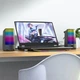 Комп'ютерна колонка Hoco DS14 RGB Rhythmic Spectrum desktop speaker AUX Mic 10W Black - зображення 7