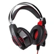 Дротові навушники HOCO W102 gaming Cool tour headphones LED Black-red - изображение 2