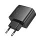 Сетевое зарядное устройство Hoco CS63A Bright GaN PD65W USB+Type-C Black - изображение 3