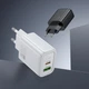 Мережевий зарядний пристрій Hoco N63 Gentle GaN PD30W USB+Type-C Black - зображення 4