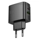 Сетевое зарядное устройство Hoco CS63A Bright GaN PD65W USB+Type-C Black - изображение 6