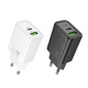 Мережевий зарядний пристрій Hoco N63 Gentle GaN PD30W USB+Type-C Black - зображення 5