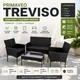 Комплект садових меблів з ротангу Primaveo TREVISO 4 предмети диван, 2 крісла та столик для тераси, саду і балкона - зображення 1
