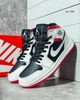 Кросівки чоловічі NK Jordan Retro 1 Hight 44 (28 см) Black White Red (арт 1386) - изображение 4