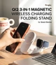 Док-станция Ringke Qi2 25W 3-in-1 Magnetic Wireless Charging folding Stand Charger White (CS1202RS) - изображение 3