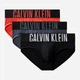 Набор трусов брифов мужских хлопковых Calvin Klein NB3610(Black-Turbulence-Vermillion Brown) L 3 шт Микс (014056448655) - изображение 1