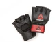 Рукавиці для тренінгу MMA Gloves Leather чорний, червоний M (RSCB-10320RDBK) RSCB-10320RDBK M - зображення 1