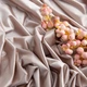 Тканина трикотаж SILKY 160 г/м2 ширина 175 см преміальна блискуча тканина для легінсів і топів беж/пудровий - зображення 4