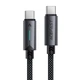 Кабель ACEFAST C19-03, Type-C to Type-C, 60W, 1.2m, Nylon Braid, Aluminum Alloy connectors, Black (6974316284475) - изображение 1