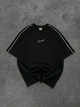 Костюм чоловічий базовий шорти і футболка з вишивкою Nike чорний S - зображення 3