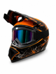 Мотошлем кроссовый Enduro DOT с очками S 55-56 см оранжево-черный - изображение 6