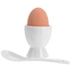 Zestaw podstawek do jajek Excellent Houseware z łyżeczkami porcelanowe białe 4 szt (8711295042157) - obraz 3