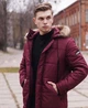 Куртка зимняя мужская Riccardo Б-5 2XL Бордовая - изображение 1