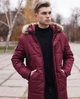 Куртка зимняя мужская Riccardo Б-5 2XL Бордовая - изображение 4