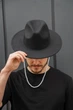 Мужская Шляпа Fedora Черная С Жемчугом Without - (397101) - изображение 1