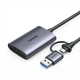 Кард-рідер SD Ugreen USB-C/USB-A UHS-II 312 МБ/с 0.5 м Grey (CM401) - зображення 1