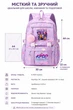 Школьный рюкзак K-POP Huntrix для девочки 44×30×22 см с Руми, Милой и Зои, вместительный, с дышащими лямками - изображение 2