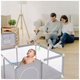Игровой манеж 130×130 см с корзиной для мячей для детей серый Aptel LS-3009 - изображение 9