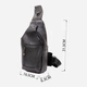 Сумка слинг через плечо мужская из натуральная кожи Vintage leather-20403 Черная - изображение 6