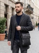 Сумка планшет через плечо мужская из натуральная кожи Vintage leather-20442 Черная - изображение 2