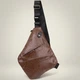 Сумка слинг через плечо мужская Vintage leather-20566 Коричневая - изображение 14