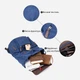 Рюкзак мужской тканевый 26 л вмещает формат А4 Vintage leather-20609 Синий - изображение 9