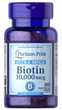 Биотин Puritan’s Pride, Biotin 10000 мкг, 100 капсул - изображение 2