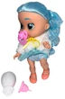 Лялька пупс Baby Lovely 26 см що говорить плаче та сміється з довгим блакитним волоссям із соскою та пляшечкою - зображення 2