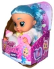 Лялька пупс Baby Lovely 26 см що говорить плаче та сміється з довгим блакитним волоссям із соскою та пляшечкою - зображення 6
