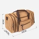 Сумка дорожная мужская тканевая Vintage leather-20666 Коричневая - изображение 4