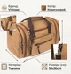 Сумка дорожная мужская тканевая Vintage leather-20666 Коричневая - изображение 15
