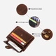 Портмоне мужское кожаное для карточек Vintage leather-20485 Коричневое - изображение 4
