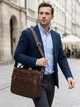 Сумка портфель мужская из натуральная кожи Vintage leather-20681 Коричневая - изображение 2