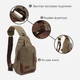 Сумка слинг через плечо мужская Vintage leather-20386 Хаки - изображение 5