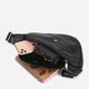 Сумка слинг через плечо мужская из натуральная кожи Vintage leather-20696 Черная - изображение 7