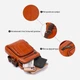 Сумка планшет через плечо мужская из натуральная кожи Vintage leather-20693 Рыжяя - изображение 5